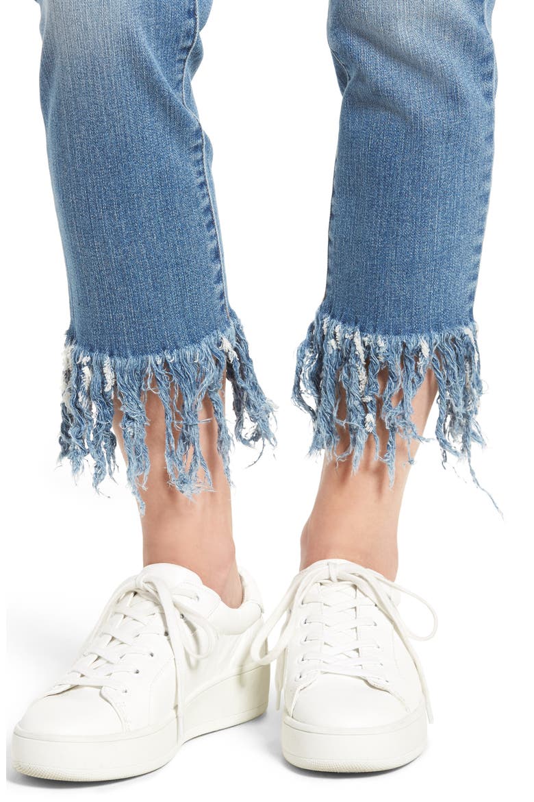 Fringe Cuff Crop Jeans, Alternate, color, DAWSON WASH