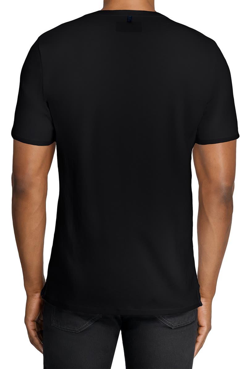 W.R.K Asher White Slub Stretch Cotton & Modal T-Shirt, Alternate, color, Black