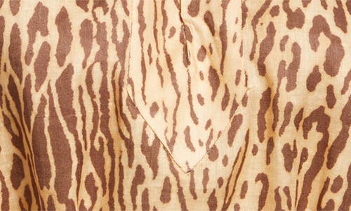 Shop Zimmermann Cascadian Leopard Print Long Sleeve Tunic Dress