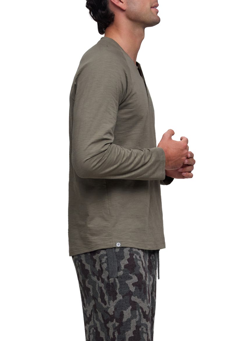 Slub Jersey Henley, Alternate, color, KHAKI GREEN