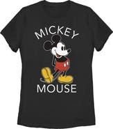 Mickey & Friends Women's Mickey & Friends Retro Mickey Mouse Pose  Graphic T-Shirt