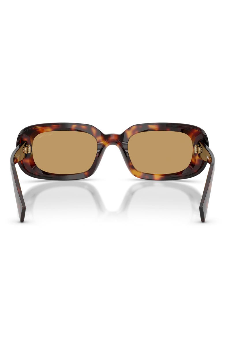 Miu Miu 52mm Rectangular Sunglasses, Alternate, color, Havana / Brown