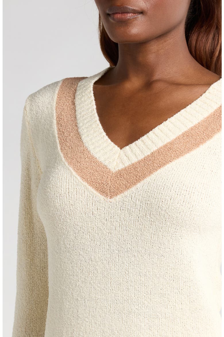 Dylan V-Neck Sweater, Alternate, color, CREAM / CAM