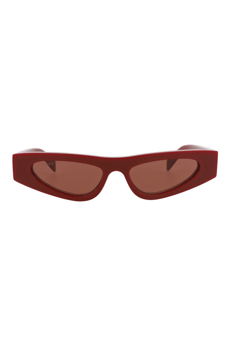 51mm Cat Eye Sunglasses, Main, color, BURGUNDY BURGUNDY BROWN