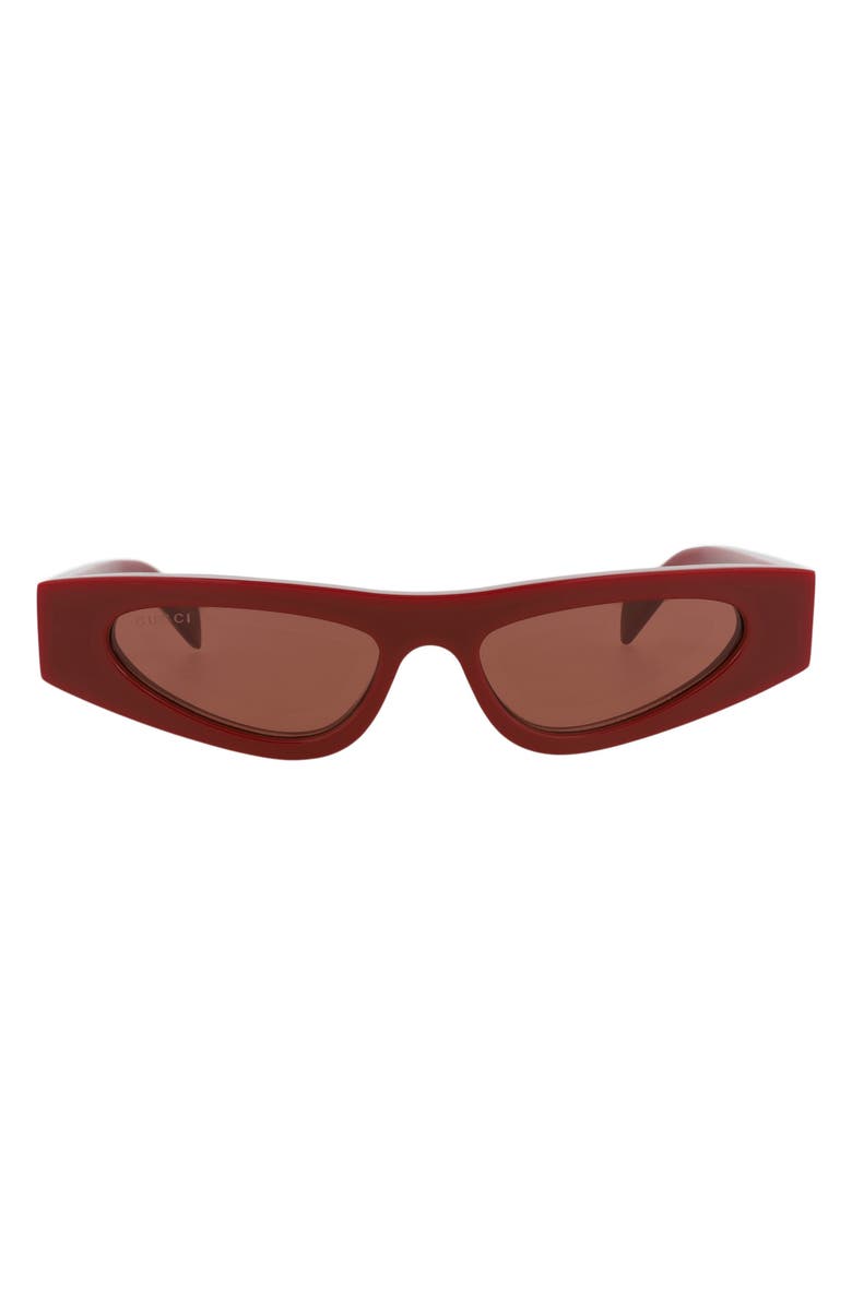 Gucci 51mm Cat Eye Sunglasses, Main, color, Burgundy Burgundy Brown