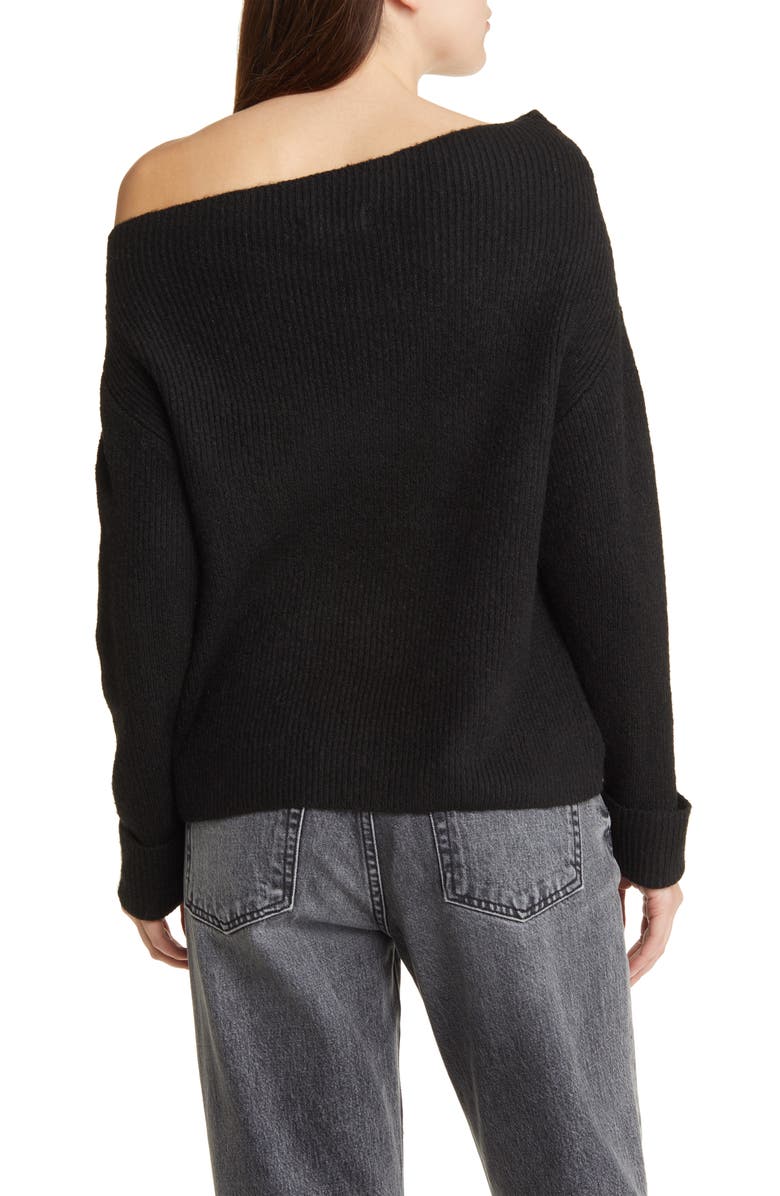Treasure & Bond One-Shoulder Rib Sweater, Alternate, color,