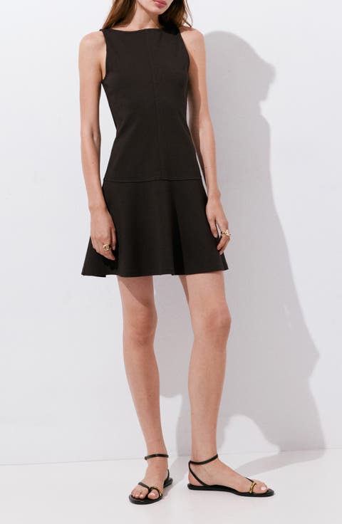 Flounce Hem Knit Minidress