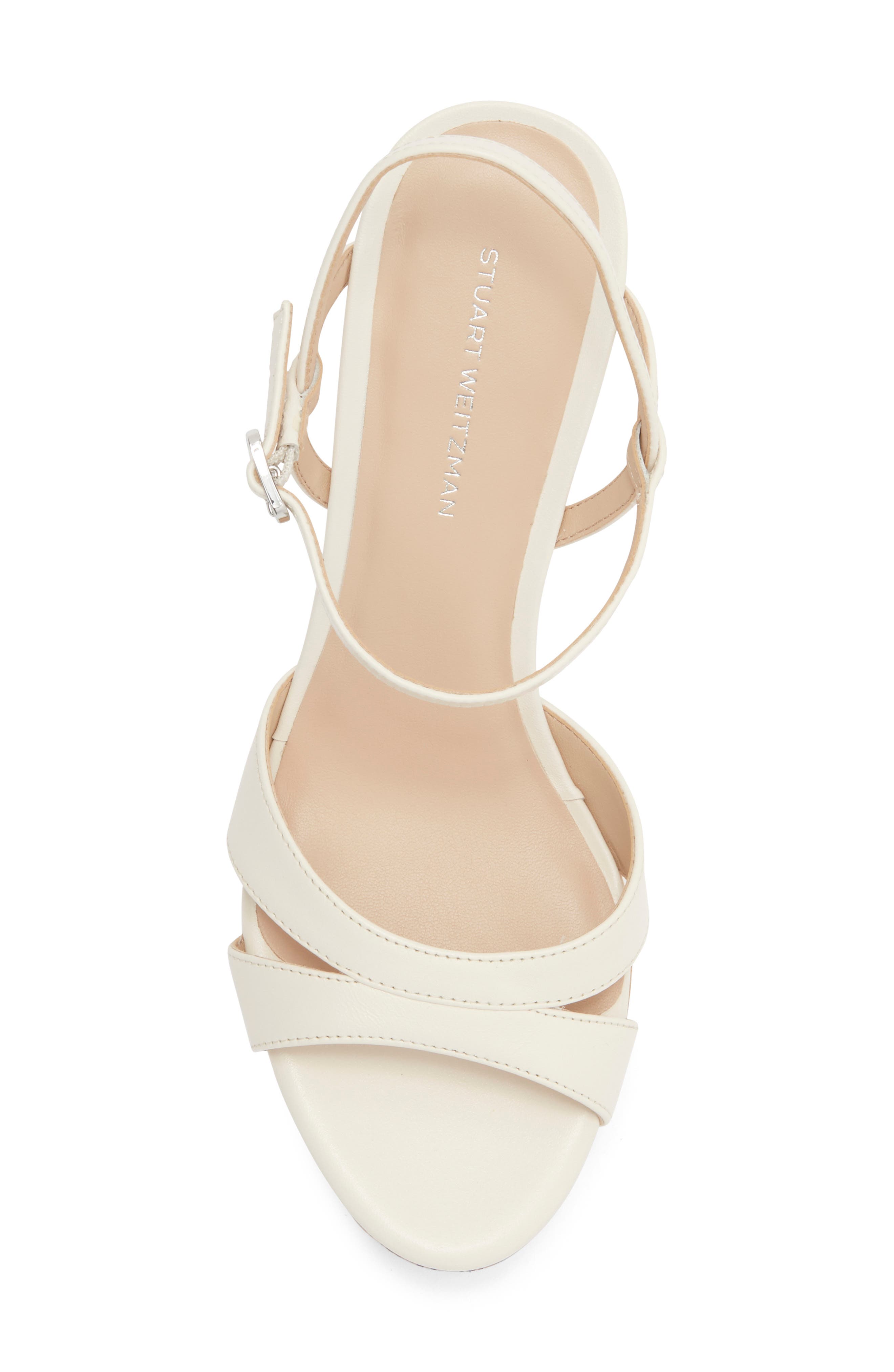Stuart Weitzman Maia Platform Sandal, Alternate, color, Chalk