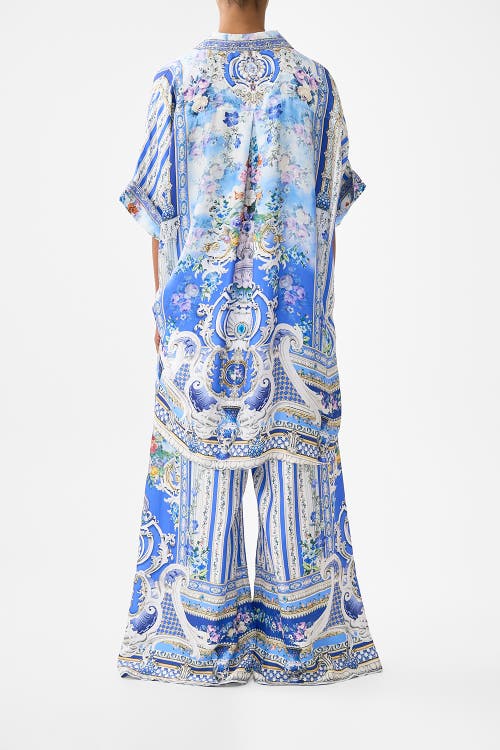 Camilla Oversized Pocket Tunic Ottoman Opulence In Blue