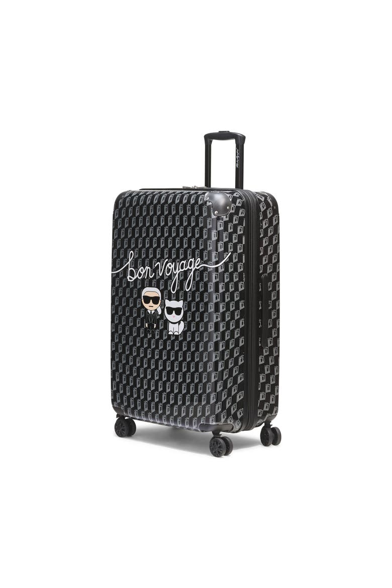 Bon Voyage Upright Suitcase, Alternate, color, Black/Grey