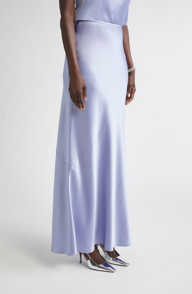 ST. JOHN Kate Liquid Satin Pants, Alternate, color, Iris