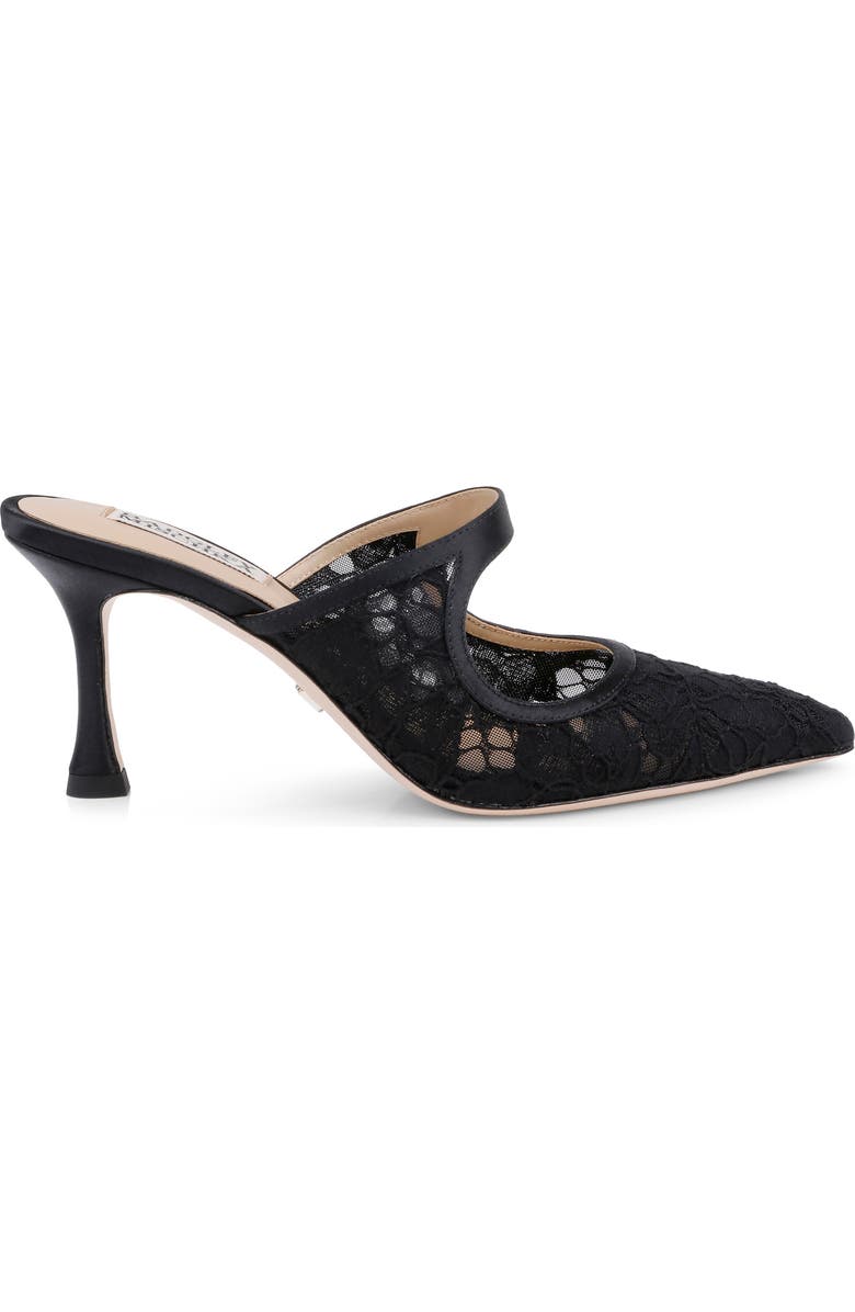 BADGLEY MISCHKA Oaklyn Cutout Mule, Alternate, color, Black Satin