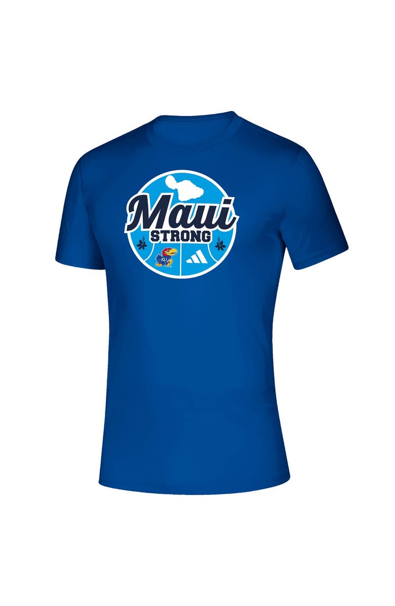 adidas Men's adidas Royal Kansas Jayhawks Maui Strong Creator T-Shirt, Alternate, color, Blue