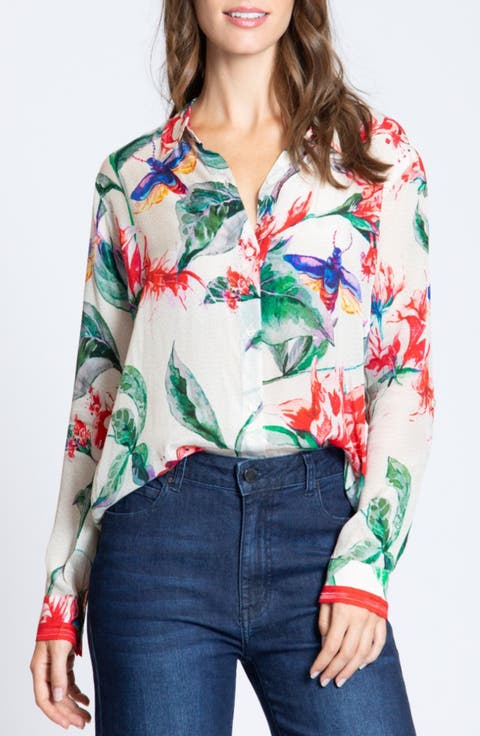 Print Button-Up Shirt