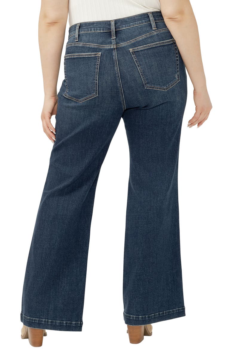 Silver Jeans Co. Avery Curvy Seamed High Waist Wide Leg Trouser Jeans, Alternate, color, Soul