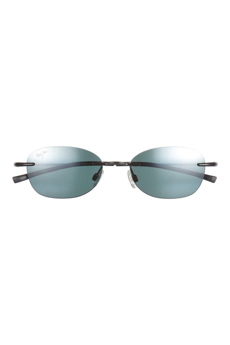 51mm Round Core Polarized Sunglasses, Main, color, BLACK BLACK GREY