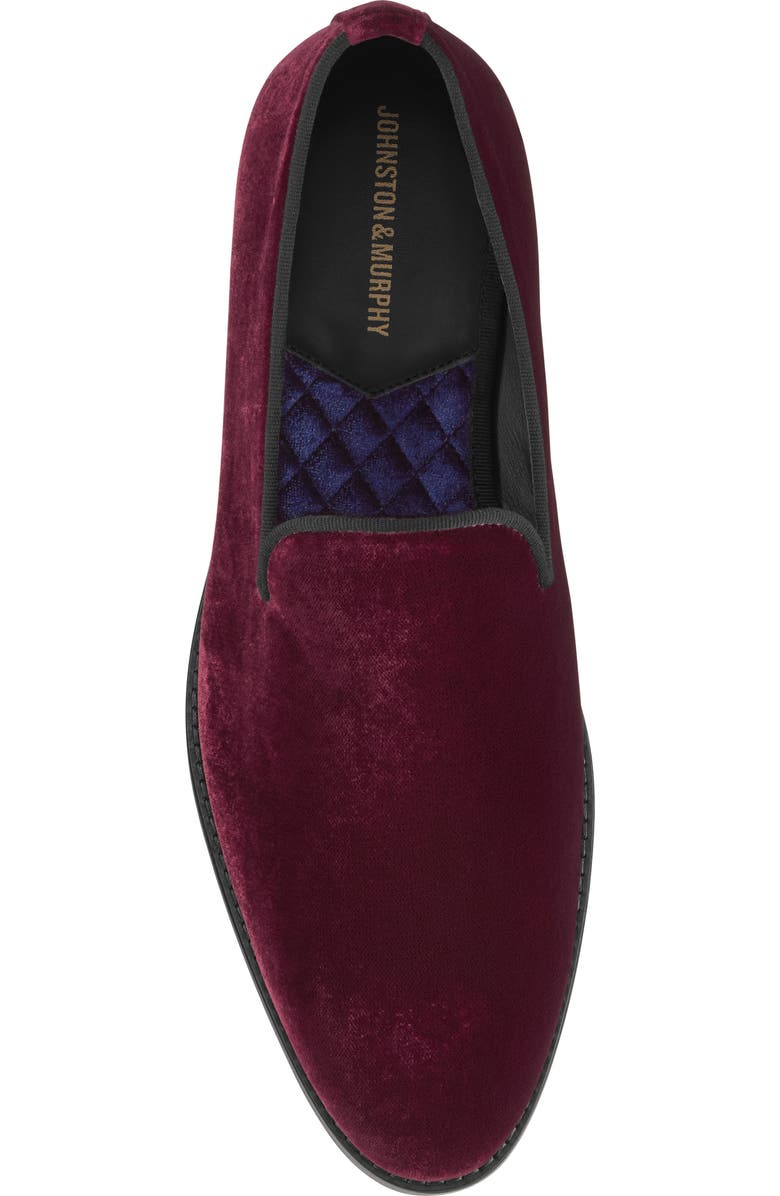 Johnston & Murphy Gavney Slip-On Loafer, Alternate, color, Burgundy Velvet
