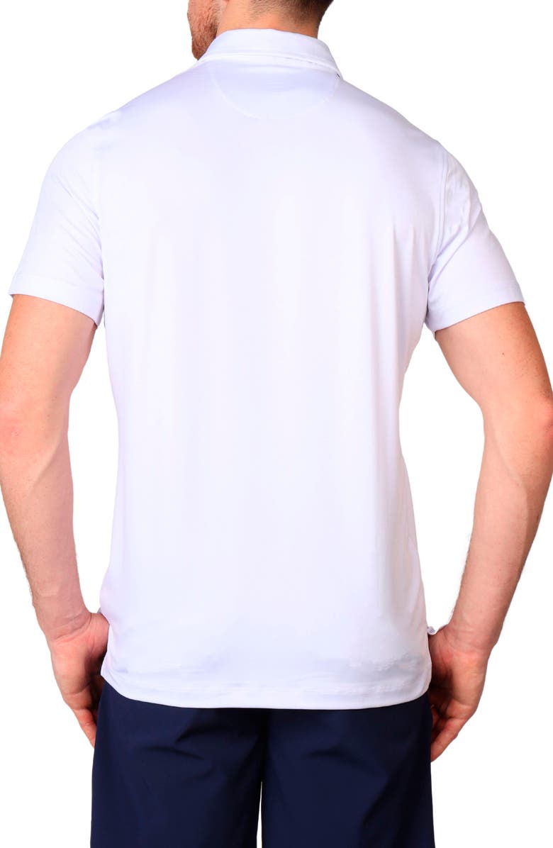 TailorByrd Solid Mélange Performance Polo, Alternate, color, Dove White