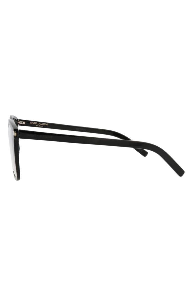 Saint Laurent 58mm Square Optical Frames, Alternate, color, Black Black Transparent