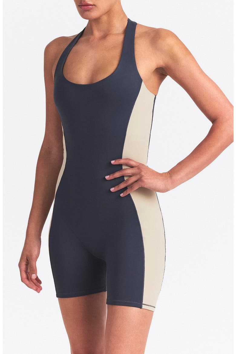 Colorblock Bodysuit, Main, color, DEEP ROYAL/ STONE