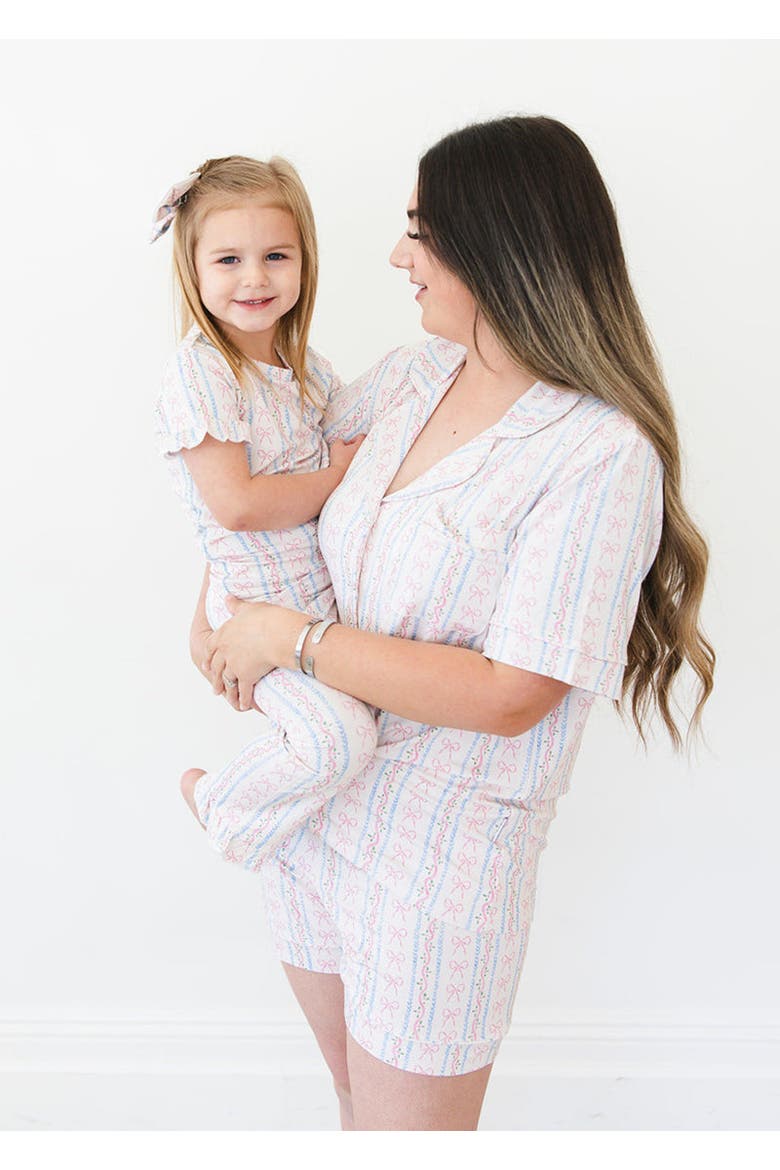 Notch Collar Pajama Set, Alternate, color, Pink