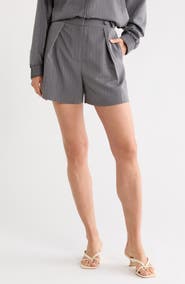 Derek Lam 10 Crosby Boswell Pinstripe Shorts
