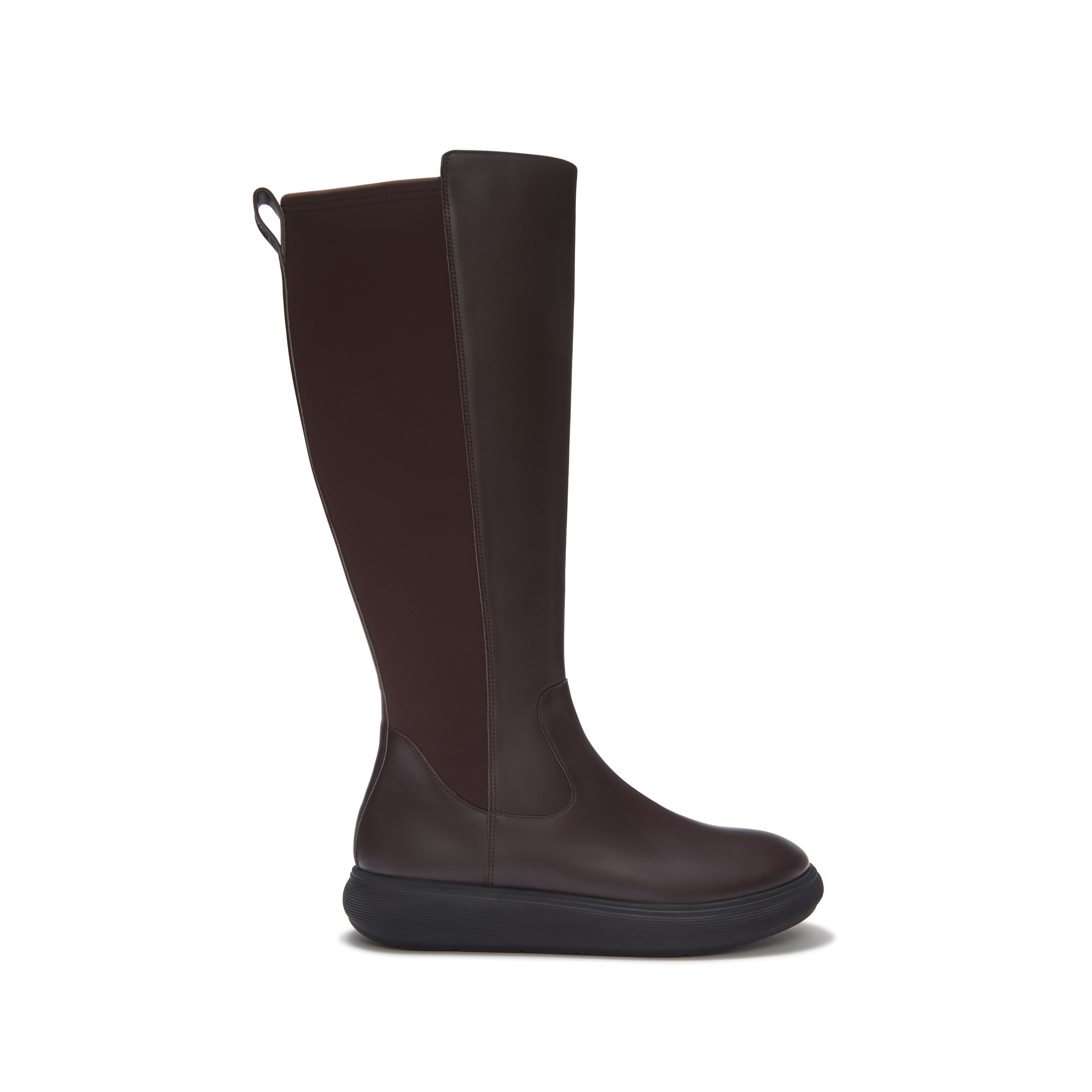 Iq-Comff Leather High Boots, Alternate, color, Chocolate Brown