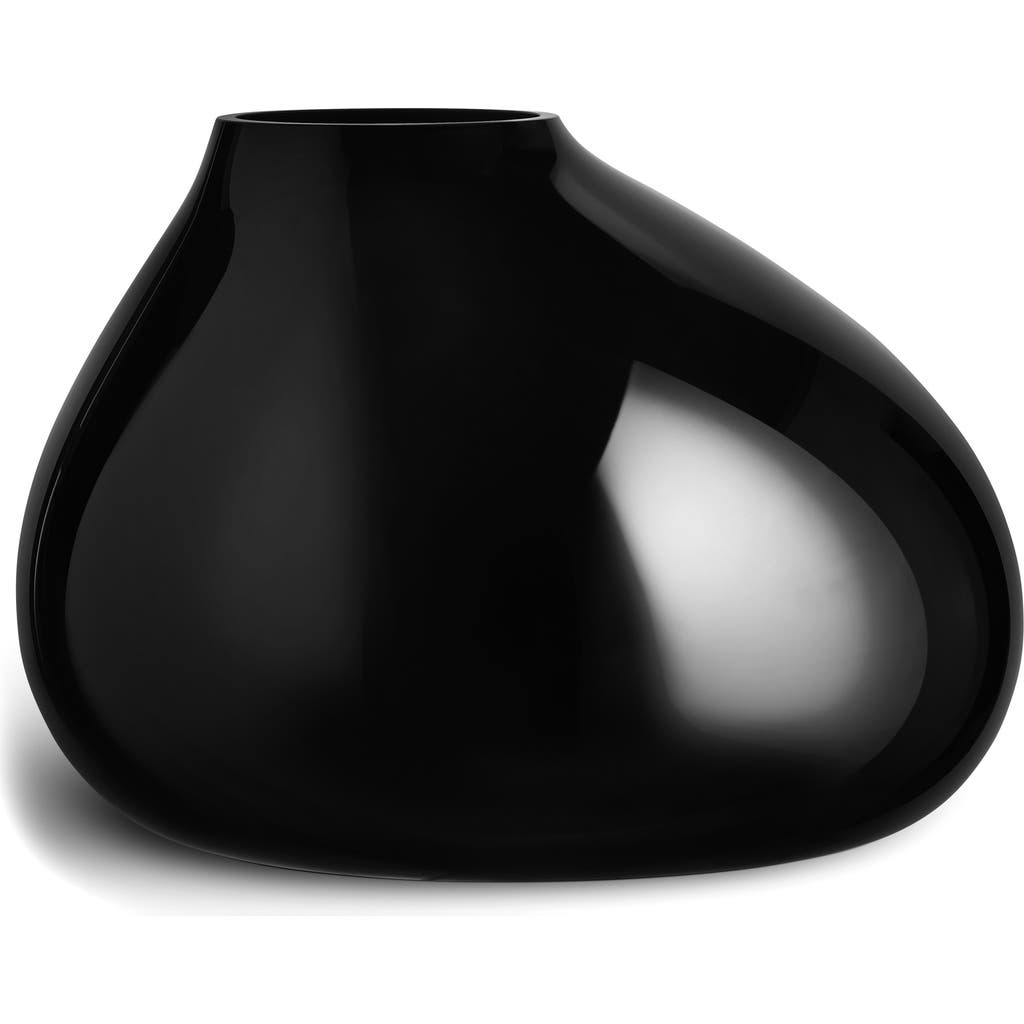 Orrefors Ebon Black Vase, Large In Black