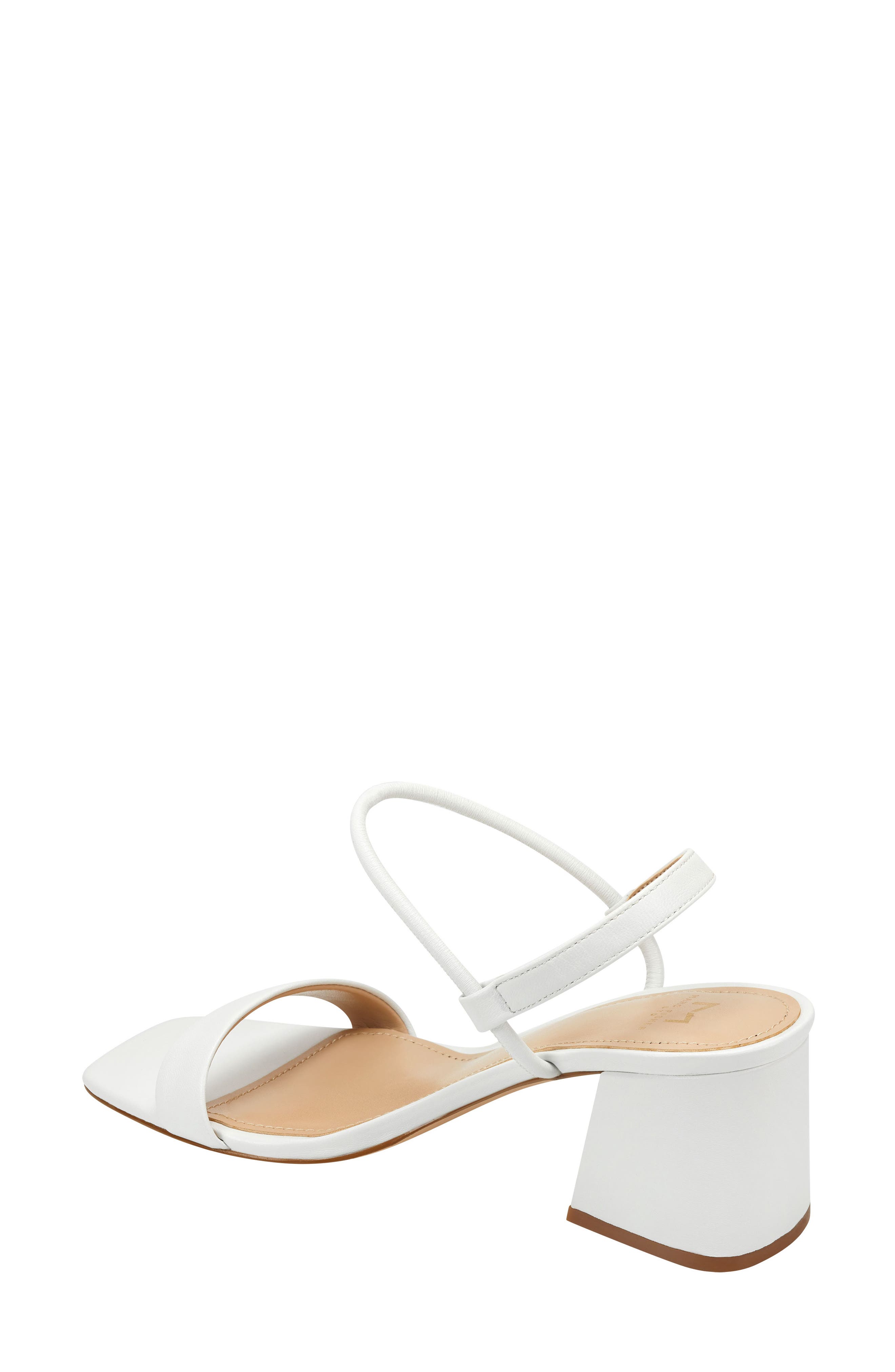 Nabela Sandal, Alternate, color, WHITE LEATHER