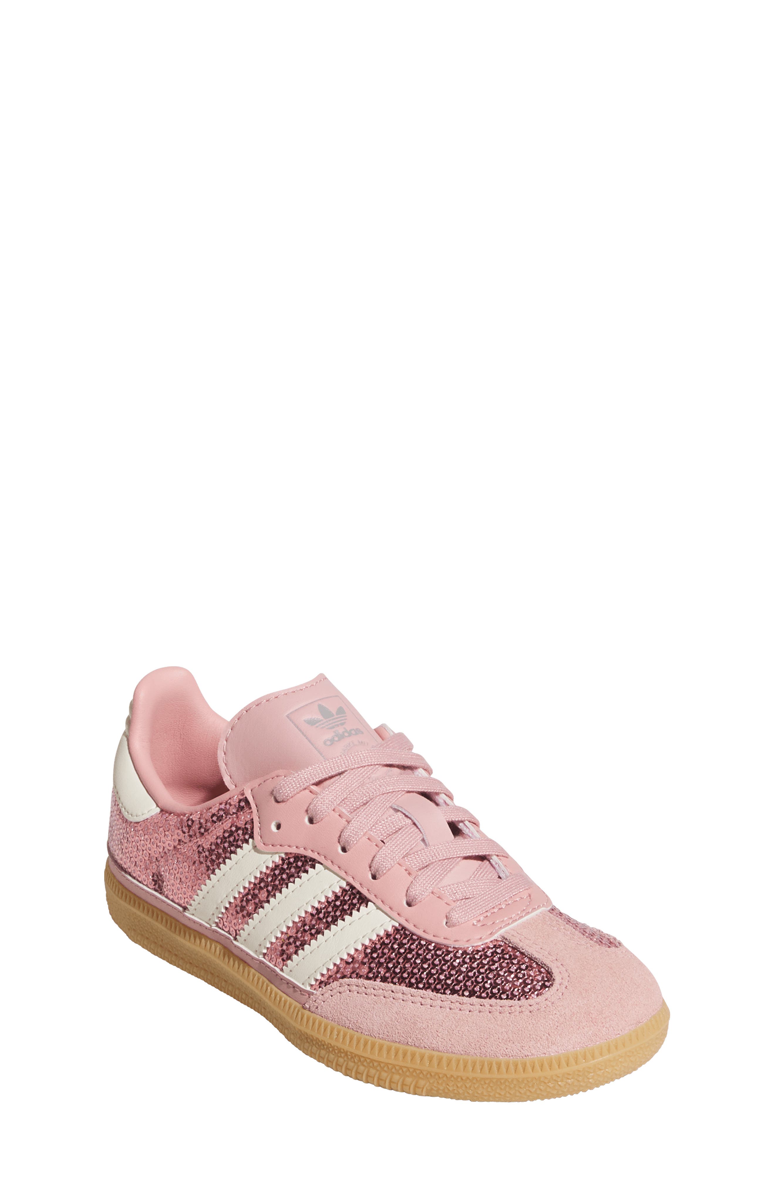 Kids' Samba OG Sneaker, Alternate, color, MAUVE/ CREAM/ GREY METALLIC