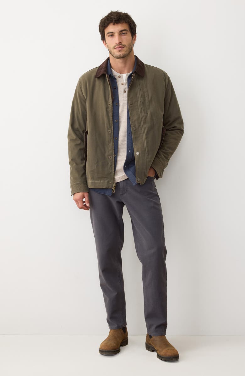 Marine Layer Waxed Canvas Barn Jacket, Alternate, color, Olive