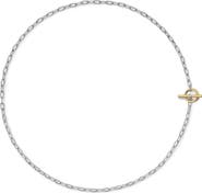 David Yurman DY Madison® Toggle Chain Necklace in Sterling Silver with 18K Yellow Gold, 3mm