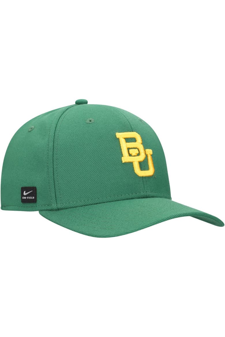 Men's Nike Green Baylor Bears 2024 Sideline Rise Swoosh Flex Hat, Alternate, color, Green