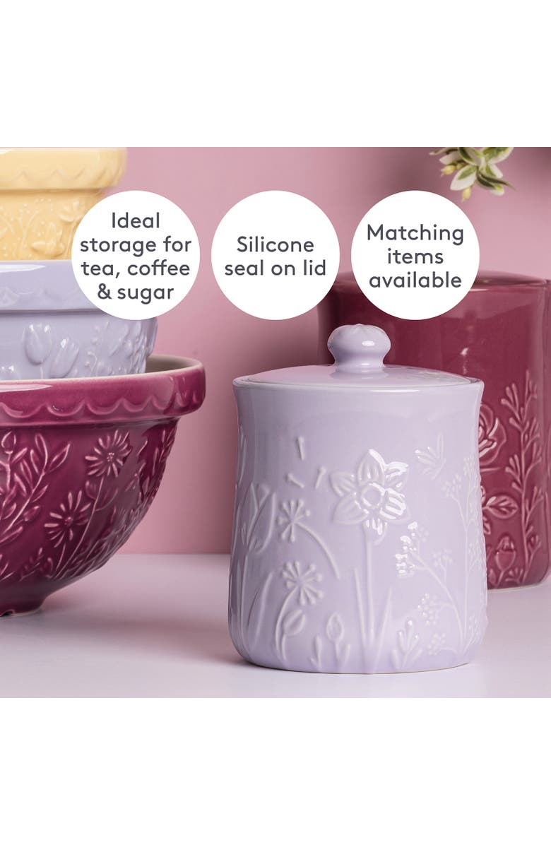 MASON CASH In The Meadow Small Storage Crock, 6" x 4.5", Alternate, color, Tulip