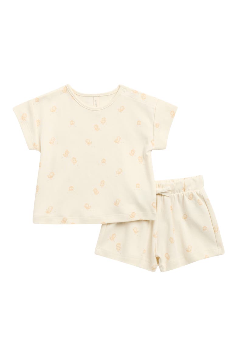 Kids' Frankie Chicks Organic Cotton T-Shirt & Shorts Set, Main, color, IVORY