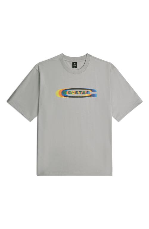 G-star Color Shift Old Skool Box Logo Organic Cotton Graphic T-shirt In Gray