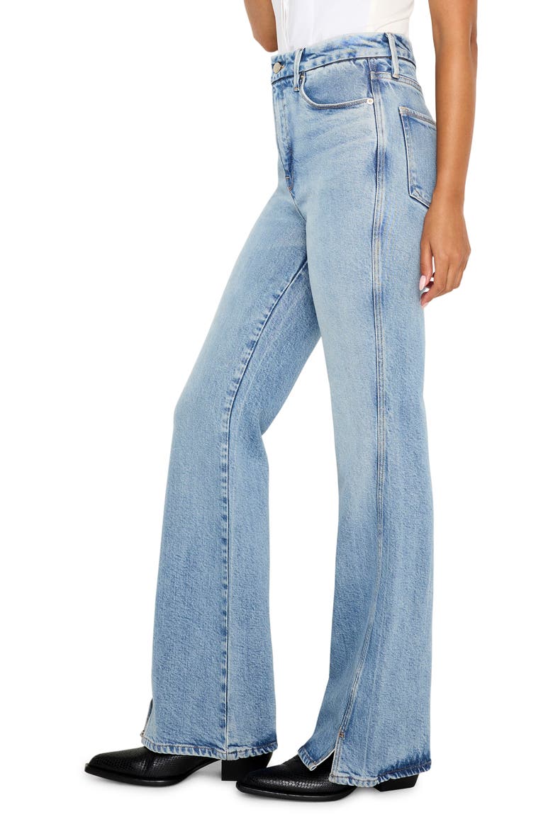 Good Curve Front Slit Bootcut Jeans, Alternate, color, INDIGO711