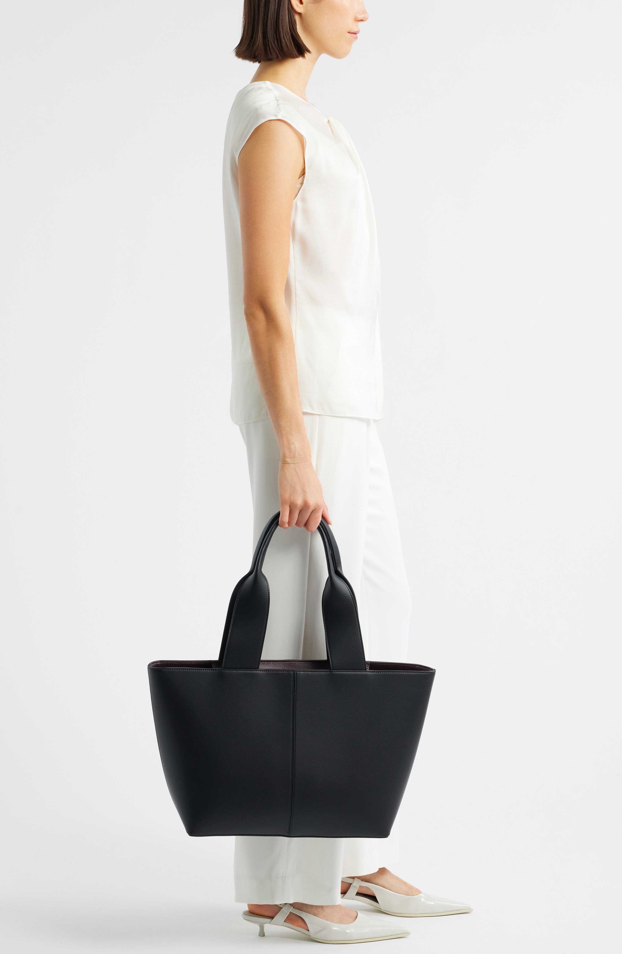 Freja New York Lafayette Faux Leather Tote, Alternate, color, 