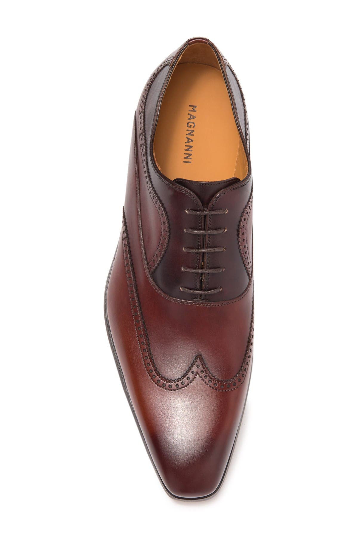 Magnanni Ezell Leather Wingtip Oxford, Alternate, color, 