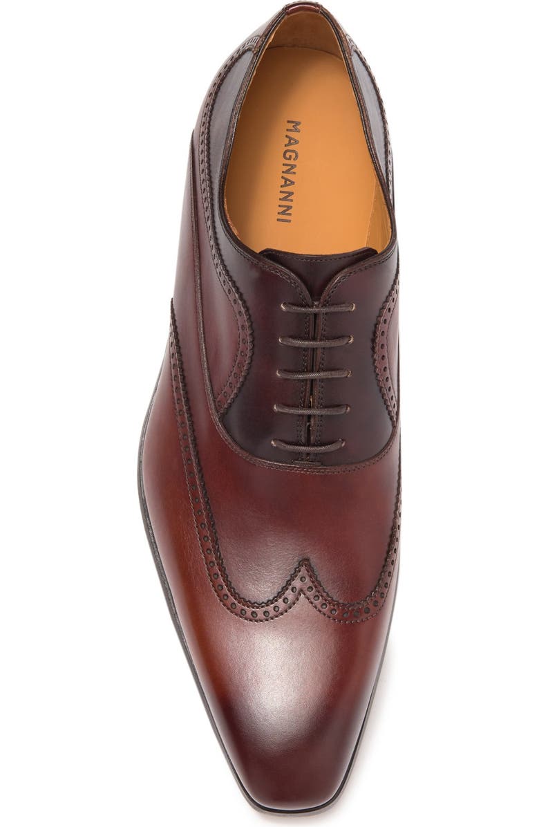Magnanni Ezell Leather Wingtip Oxford, Alternate, color,