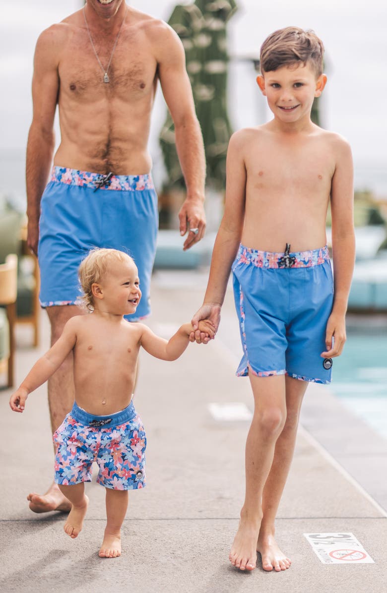 Feather 4 Arrow Garden Party Volley Swim Trunks, Alternate, color, 