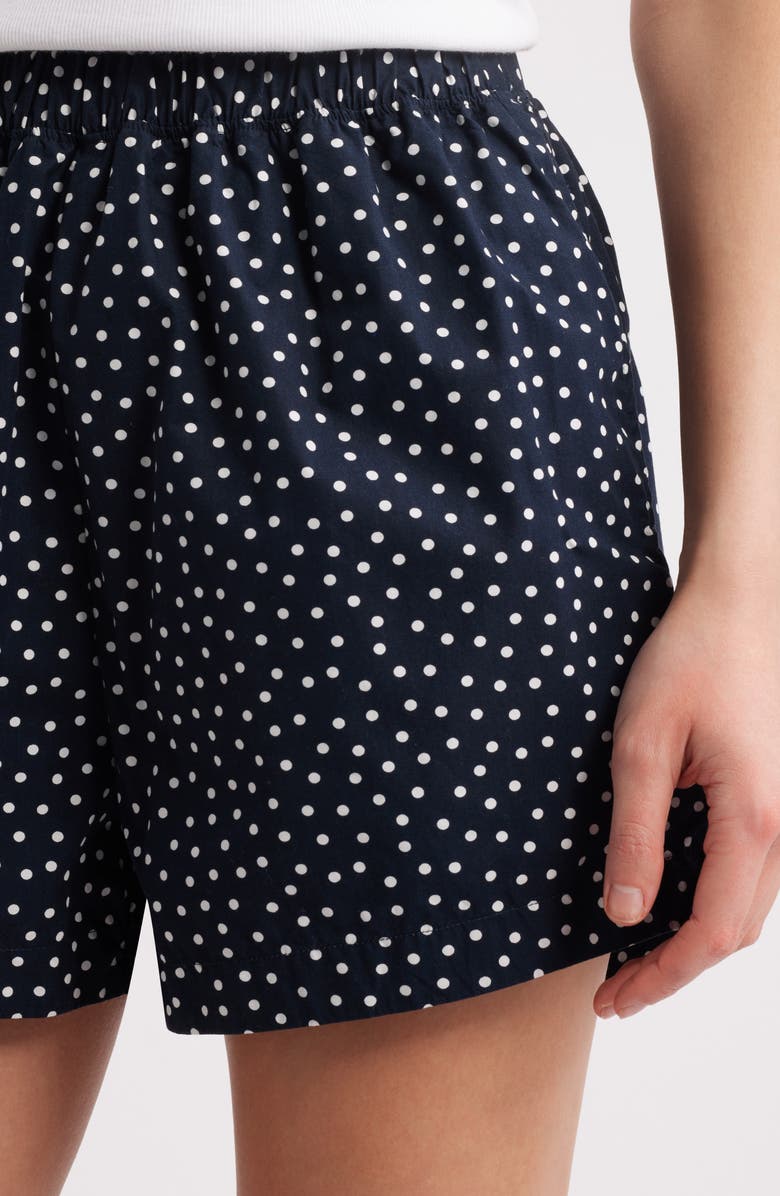 Nation LTD Flynn Polka Dot Pima Cotton Poplin Shorts, Alternate, color, 