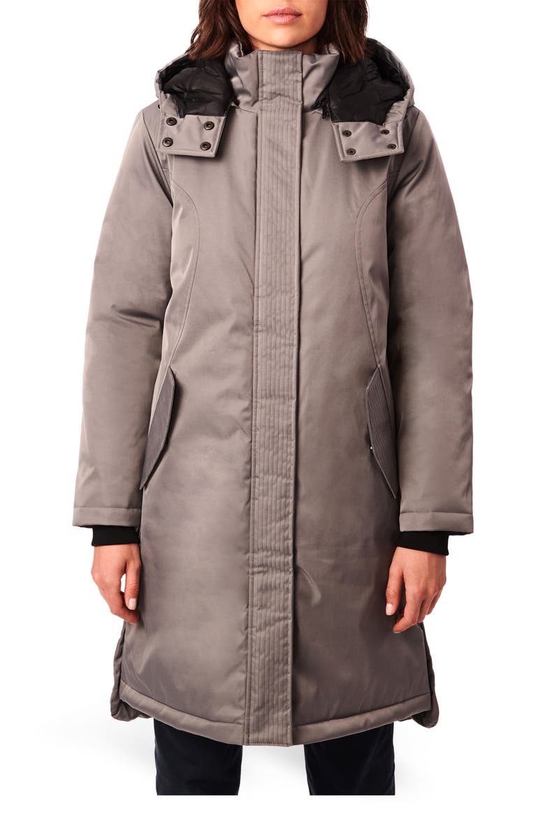 Micro Breathable Water Resistant Recycled Polyester Raincoat, Main, color, COBBLESTONE