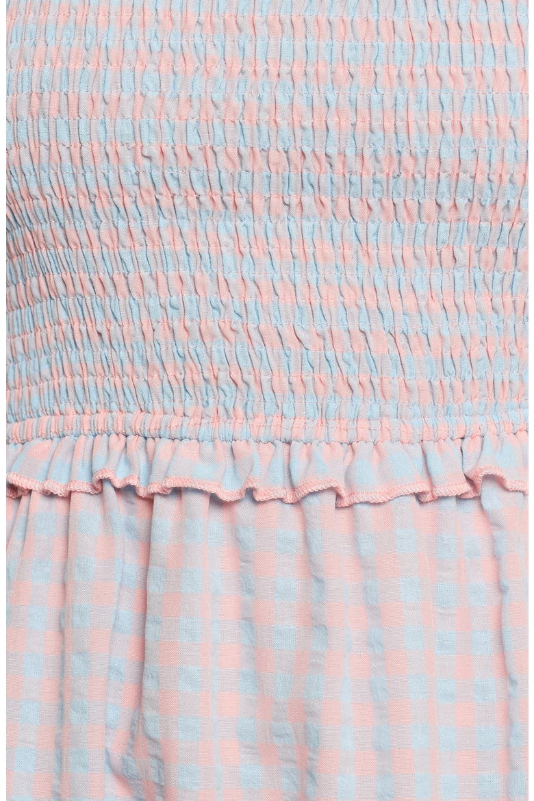 Lillie Gingham Midi Dress, Alternate, color, BLUE GINGHAM