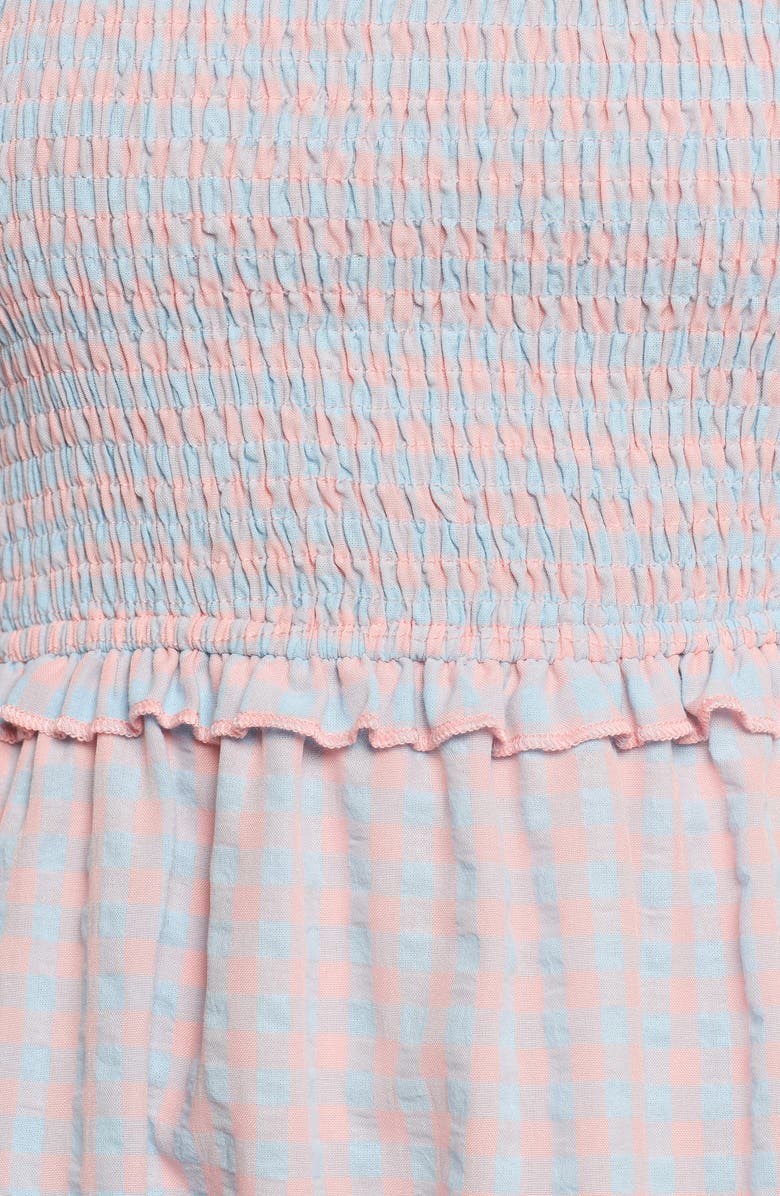 Petal & Pup Lillie Gingham Midi Dress, Alternate, color, Blue Gingham