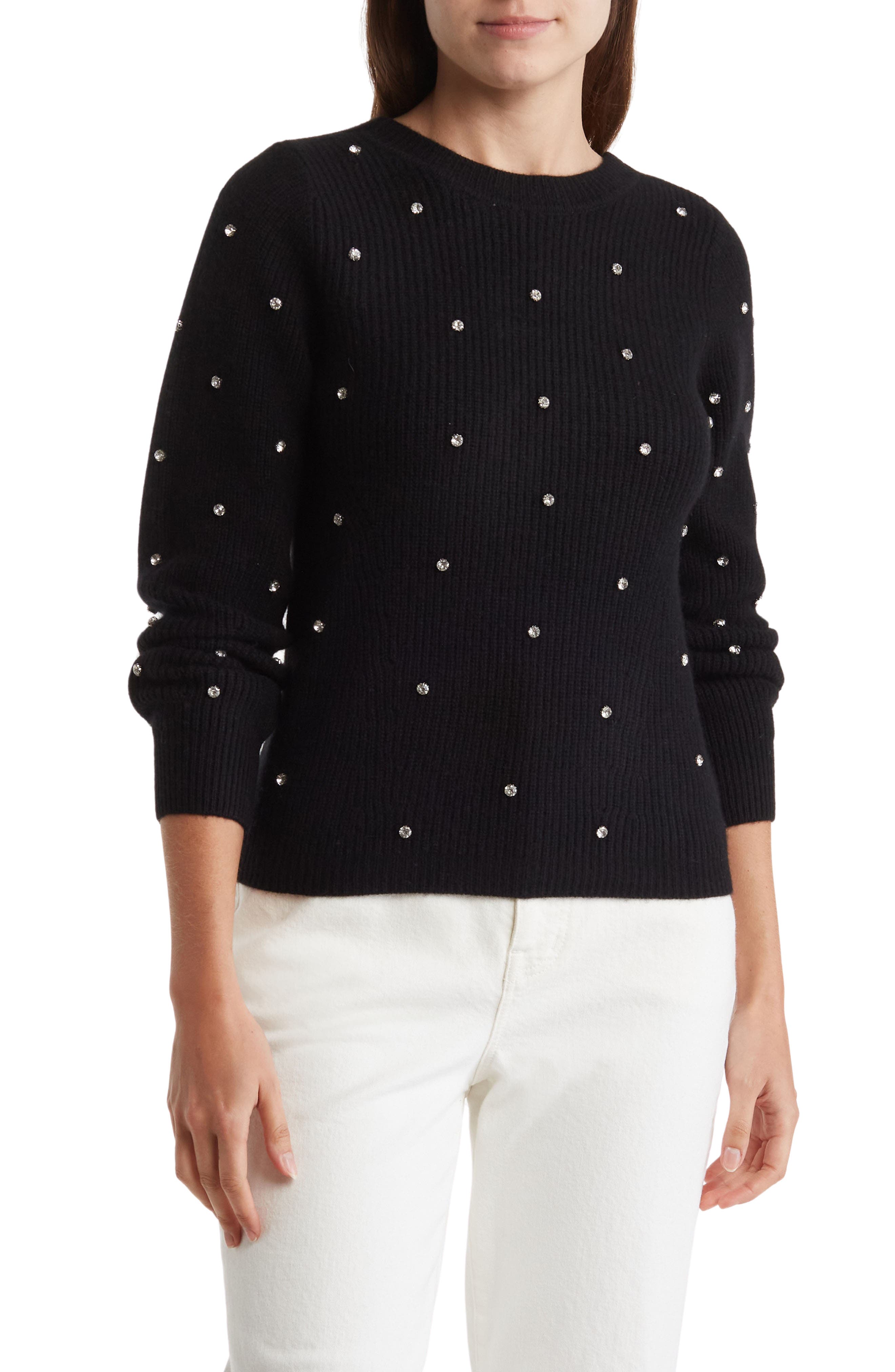 THE CASHMERE PROJECT Rhinestone Cashmere Pullover Sweater (Women ...
