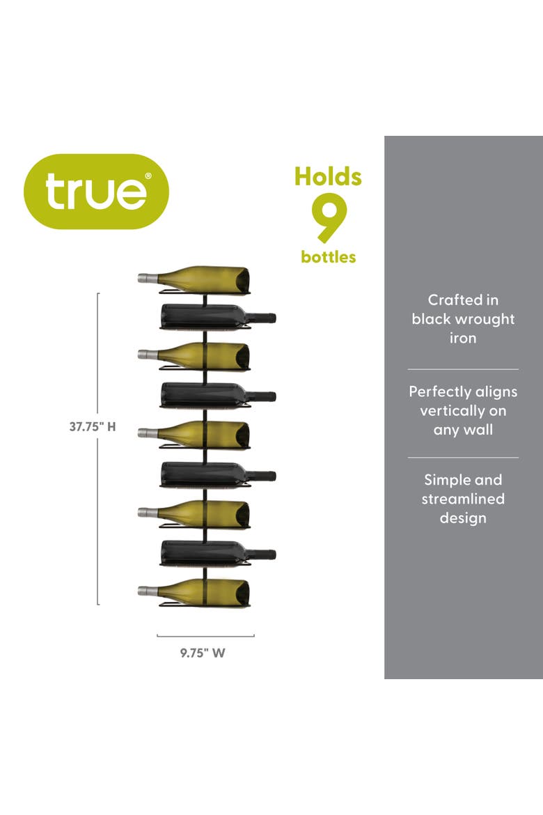 Align Wall-Mounted Wine Rack, Alternate, color, Black
