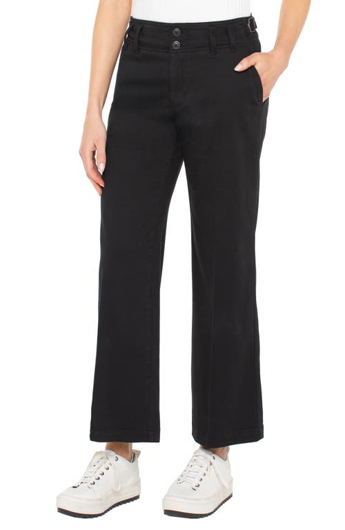 Liverpool Los Angeles High Waist Ankle Wide Leg Pants In Black