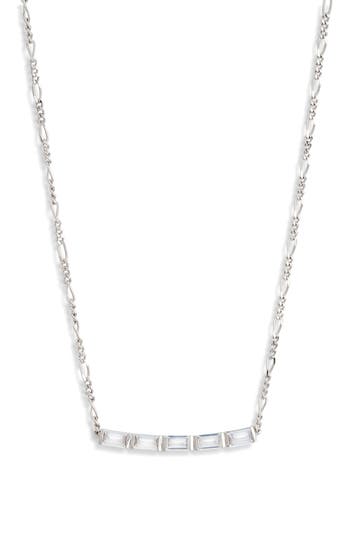 NADRI NADRI EMPIRE CZ BAGUETTE CHAIN NECKLACE