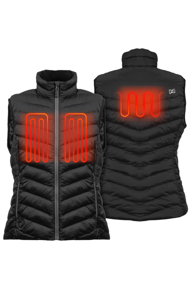 Women's Backcountry Xtera Packable Heated Puffer Vest, Alternate, color, Black